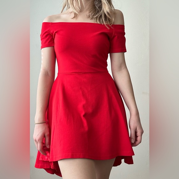 Red High-Low Skater Dress size Small - Picture 3 of 7